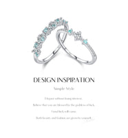 925 Sterling Silver Mint Green Stackable Eternity Ring - 2 Designs