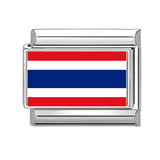 Stainless Steel World National Flag Italian Charm - 18 Options
