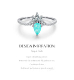 925 Sterling Silver Crown Paraiba Tourmaline Ring