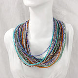 Fashion Faceted 2mm Natural Stone Bead Necklace - 31 Options