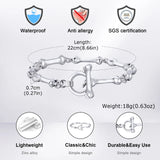 Fashion Skull Bones Link T Bar Bracelet
