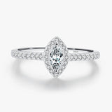 925 Silver Marquise Cut CZ Ring