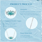 Fashion Oval Natural Amazonite Necklace