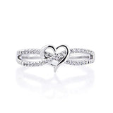 Fashion Twisted Heart Ring - 2 Colours
