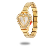 Stainless Steel Heart Italian Charm Watch - 29 Options