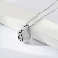 Stainless Steel Teardrop Heart Urn Necklace - 2 Colours