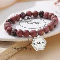 Best Nana Ever Round Beaded Bracelet