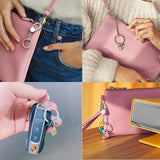 925 Sterling Silver O Pendant Keyring - 4 Options
