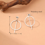 Stainless Steel Circle Earrings