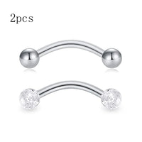 2pcs 16G Surgical Steel Curved Barbell Body Jewellery - 14 Options - 3 Sizes