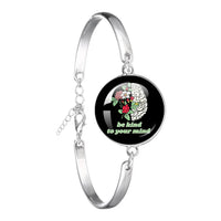 Glass 18mm Mental Health /Positivity Bracelet - 32 Options