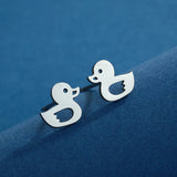 Stainless Steel Duck Earrings - 3 Colours