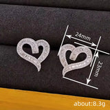 Fashion Baguette Heart Earrings