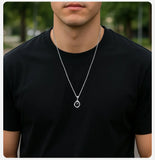 Stainless Steel Tiger Eye Stone Irregular Shape Necklace - 2 Colours - 5 Lengths