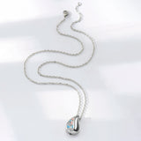 Stainless Steel Teardrop Heart Urn Necklace - 2 Colours