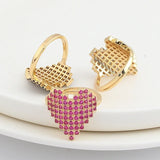 Fashion Big Heart Crystal Adjustable Ring - 3 Colours