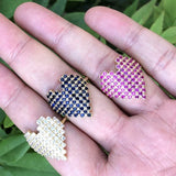 Fashion Big Heart Crystal Adjustable Ring - 3 Colours