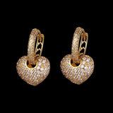 925 Sterling Silver Big Heart Earrings - 3 Colours