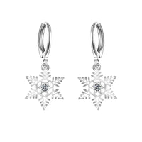 925 Sterling Silver Christmas Hoop Hanging Earrings - 14 Options