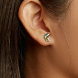 925 Sterling Silver Chameleon Enamel Ring/Earrings/Set
