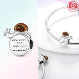 925 Sterling Silver Snail Enjoy The Moment Charm