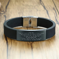 Stainless Steel and Silicone Dad Bracelet - 20 Options