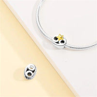 925 Sterling Silver Golden Star 12 Zodiac Charm