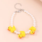 Fashion Imitation Pearl Yellow Duck Bracelet