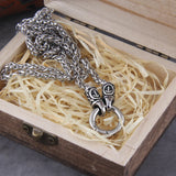 Fashion Stainless Steel/Leather Nordic Style Open Round Clasp Necklace - 3 Lengths
