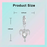 925 Sterling Silver Star Zodiac Sign CZ Hanging Charm - 12 Options
