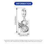 925 Sterling Silver CZ Butterfly/Letter Hanging Charm