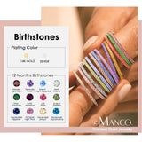 Stainless Steel Birthstone Crystal Eternity Ring - 2 Options