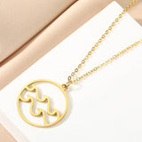 Stainless Steel Wave Necklace - 12 Options