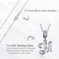 925 Sterling Silver Letter/Initial Necklace - 26 Options