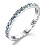 925 Sterling Silver Moissanite Eternity Ring - 4 Options