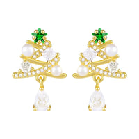 925 Sterling Silver Christmas Hoop Hanging Earrings - 14 Options