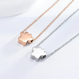 Stainless Steel Paw Print Urn Pendant Necklace - 4 Options