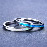 Fashion Created Opal Eternity Ring - 2 Colours