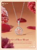 925 Sterling Silver Rose Gold Accent Tree of Life Hanging Charm