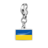 Stainless Steel 10mm Country Flag Charms - 24 Options
