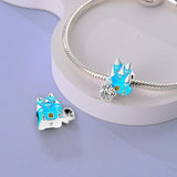 925 Sterling Silver Glow in the Dark Haunted House Charm