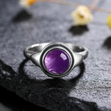 925 Sterling Silver Purple Stone Ring - 21 Designs