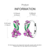 925 Sterling Silver Iris Hoop Earrings