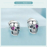 925 Sterling Silver Spider/Skull Cubic Zirconia Earrings - 4 Options