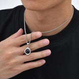 Stainless Steel Tiger Eye Stone Irregular Shape Necklace - 2 Colours - 5 Lengths