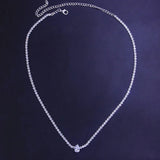Fashion Pear Rhinestone Necklace