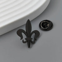 Stainless Steel Fleur De Lys Baroque Cufflinks or Tie Pin - 3 Colours