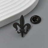 Stainless Steel Fleur De Lys Baroque Cufflinks or Tie Pin - 3 Colours