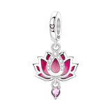 925 Sterling Silver Flower/Leaf Themed Hanging Charm - 25 Options