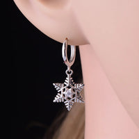 925 Sterling Silver Christmas Hoop Hanging Earrings - 14 Options